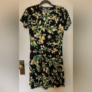 Lemon Print Mini Dress Size Small